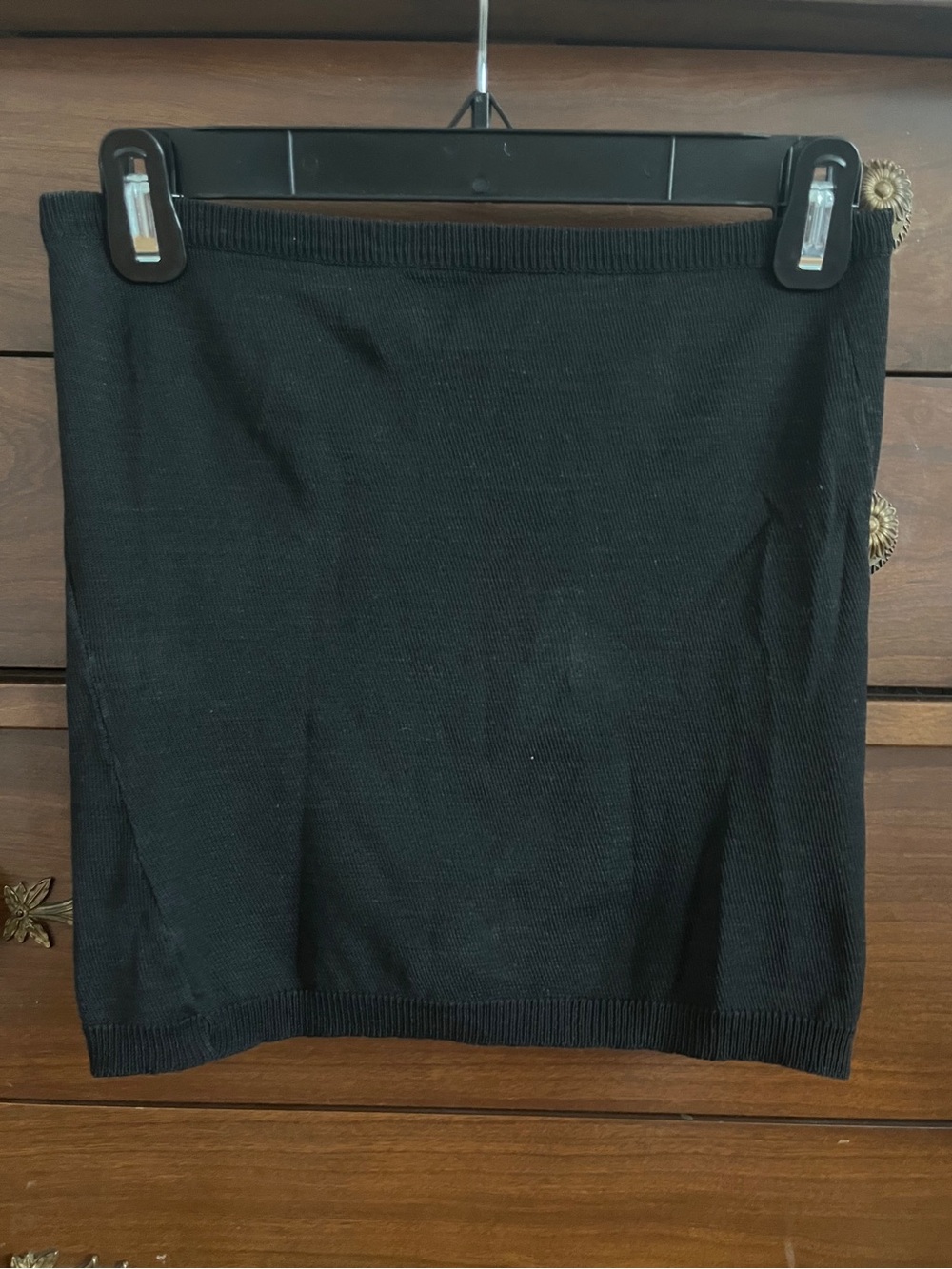Vintage Dolce & Gabanna Black Ribbed Knit Cotton Tube Top